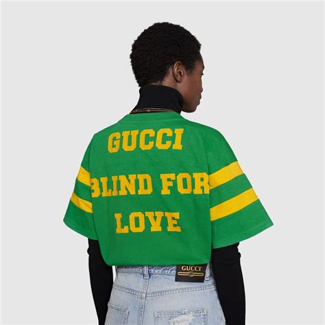 blind for love gucci t shirt|Gucci’s History of Slogan Tees and Word Prints .